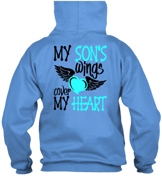 My Son's Wings Cover My Heart T Shirt, I Love Son T Shirt