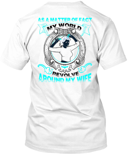 A black t-shirt with the shopify logo