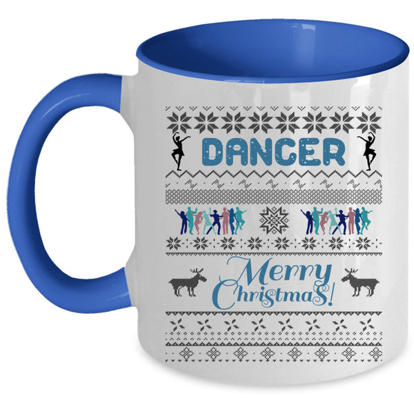 Merry Christmas Coffee Mug, Cute Dancer Accent Mug