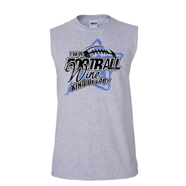 I'm A Football T Shirt, Coolest Football Lady Tank Top (Men's Cotton Sleeveless)