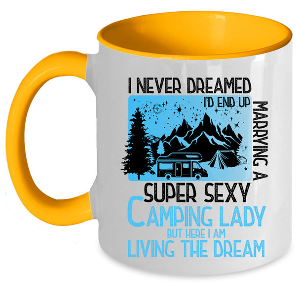 I Love Camping Lady Coffee Mug, I'd End Up Marrying A Camping Lady Accent Mug