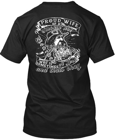 A black t-shirt with the shopify logo
