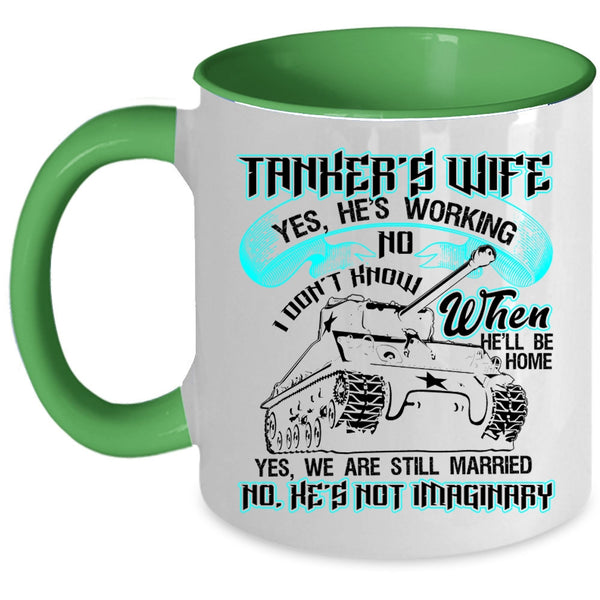 Pretty Tanker's Wife Coffee Mug, Tanker's Wife Accent Mug