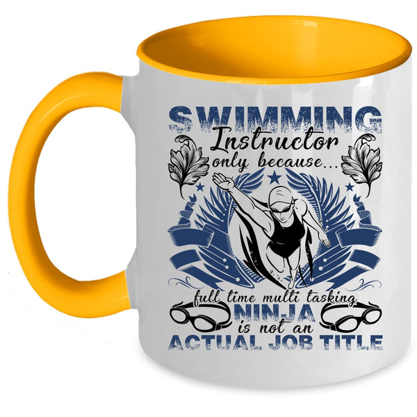 Cute Gift For Instructor Coffee Mug, Swimming Instructor Accent Mug