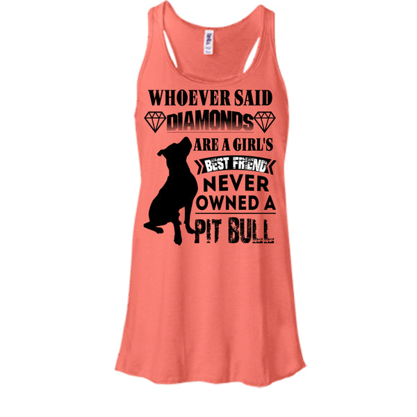 Diamonds Are A Girl's T Shirt, Coolest Pit Bull T Shirt, Awesome t-shirts