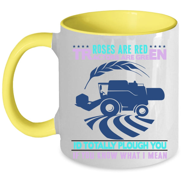 Tractors Are Greens Coffee Mug, Roses Are Red Accent Mug