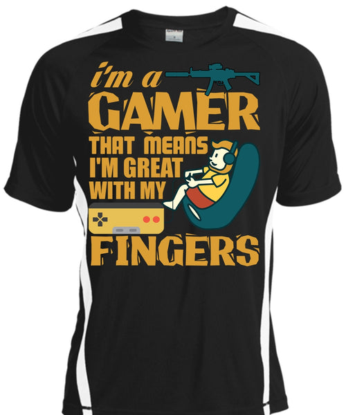 A black t-shirt with the shopify logo