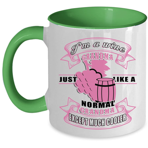 Cool Wine Grandma Coffee Mug, I'm A Wine Grandma Accent Mug