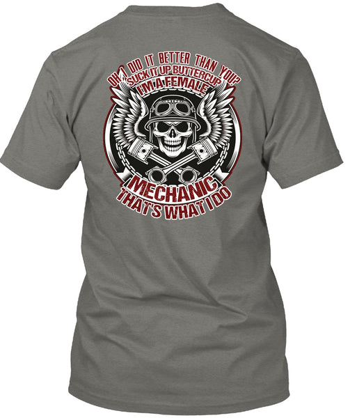 I'm A Female Mechanic T Shirt, I Love Mechanic T Shirt