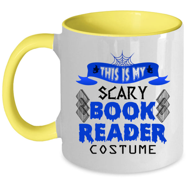 Scary Reader Coffee Mug, This Is My Scary Book Reader Costume Accent Mug