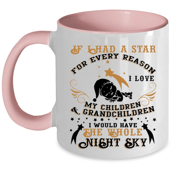Cute Grandparent Coffee Mug, I Love My Children And Grandchildren Accent Mug