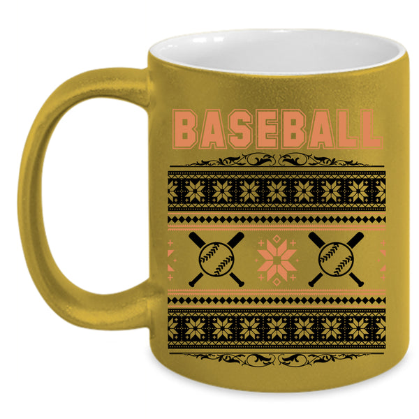 Christmas Humor  Coffee Mug, Baseball Accent Mug