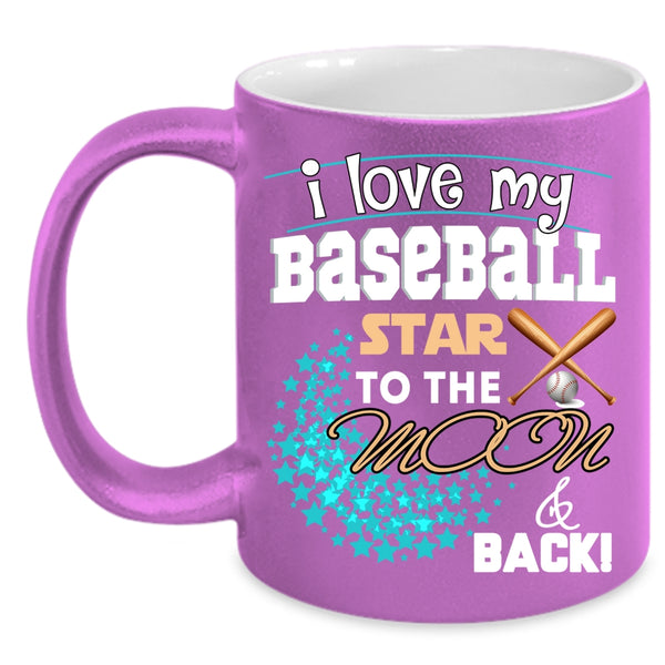 I Love My Baseball Star Coffee Mug, Cool Baseball Player Coffee Cup