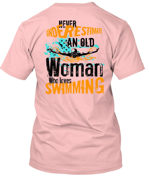 Old Woman Who Loves Swimming T Shirt, I Love Swimming T Shirt