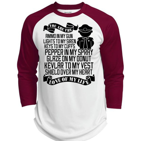You Are The Ammo In My Gun T Shirt, I Love Police T Shirt, Awesome T-Shirts  (Polyester Game Baseball Jersey)
