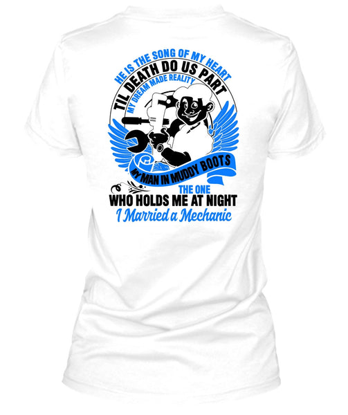 I Married A Mechanic T Shirt, I Love Mechanic T Shirt