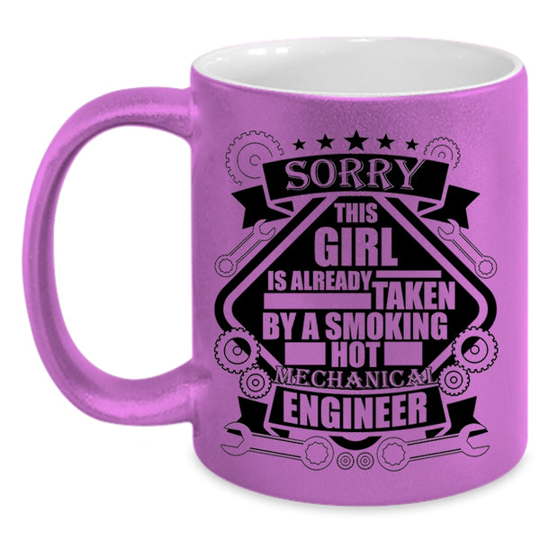 Beautiful Wife Coffee Mug, Taken By A Mechanical Engineer Accent Mug