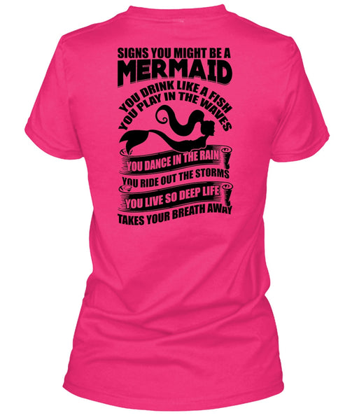 Signs You Might Be A Mermaid T Shirt, I Love Fishing T Shirt