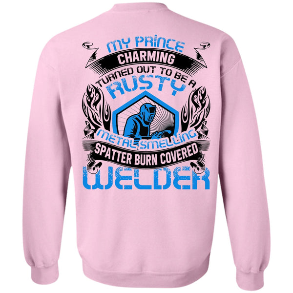 Metal Smelling T Shirt, Spatter Burn Covered Welder Sweatshirt