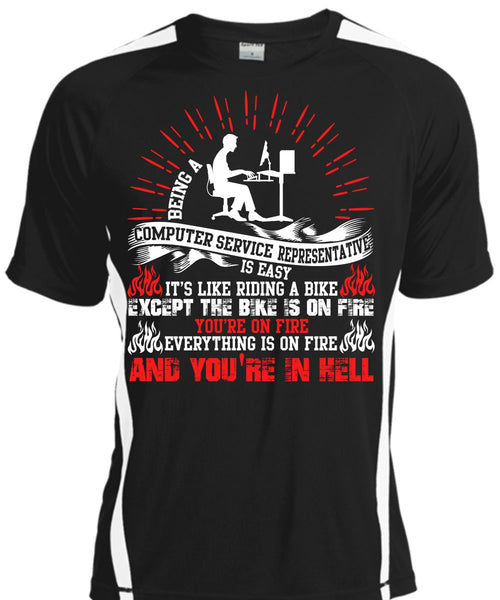 A black t-shirt with the shopify logo