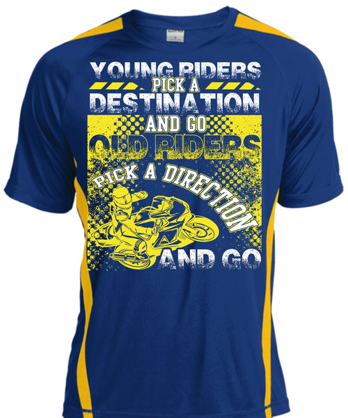 Go Old Riders Pick A Direction T Shirt, Being A Biker T Shirt, Cool Shirt