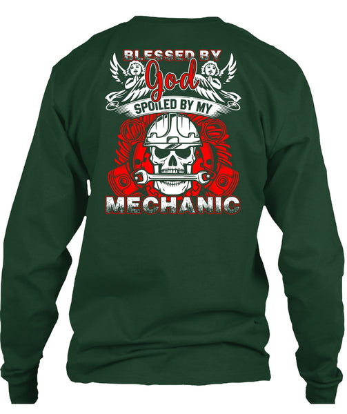 God Spoiled By My Mechanic T Shirt, I Love Mechanic T Shirt
