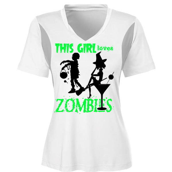 This Girl Loves Zombies T Shirt, Wait For Halloween T Shirt, Awesome T-Shirts