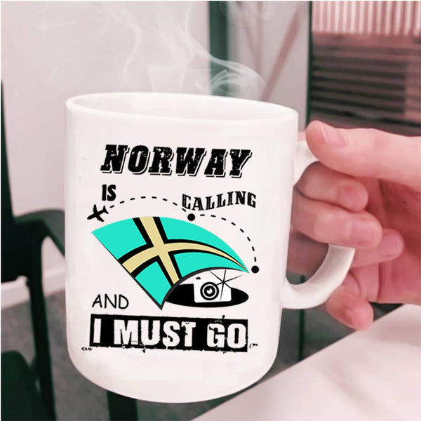 Awesome Traveler Coffee Mug, Norway Is Calling And I Must Go Cup