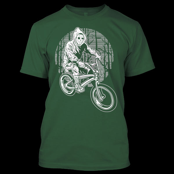 A black t-shirt with the shopify logo