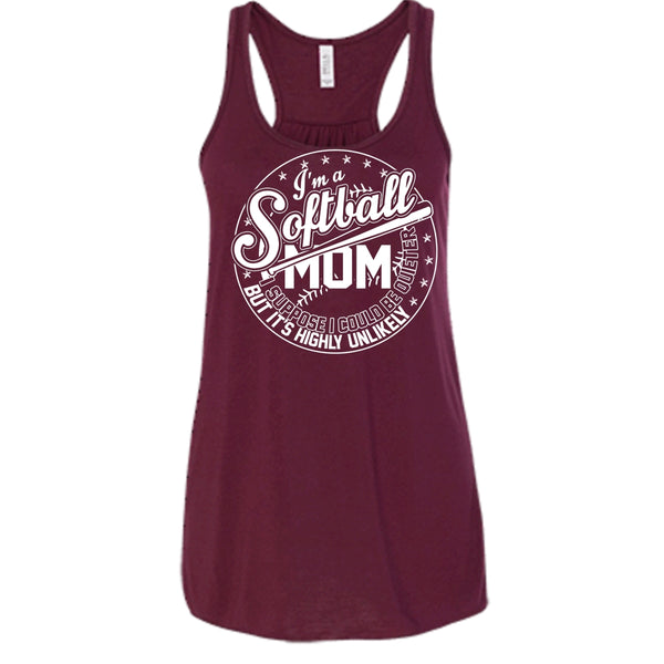 I'm A Softball Mom T Shirt, Coolest Softball Mom Tank Top