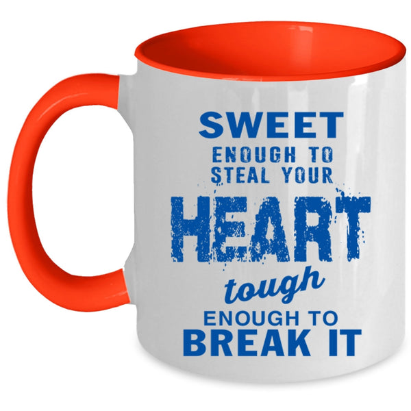 Cool Couple Coffee Mug, Sweet Enough To Steal Your Heart Accent Mug