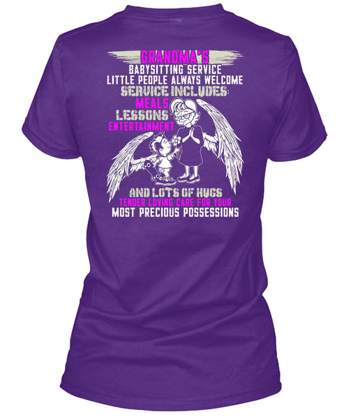 Grandma's Babysitting Service T Shirt, I Love Nana T Shirt