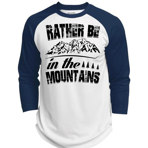 Rather Be In The Mountains T Shirt, I Love Mountain T Shirt, Awesome T-Shirts  (Polyester Game Baseball Jersey)