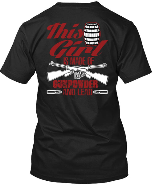 A black t-shirt with the shopify logo