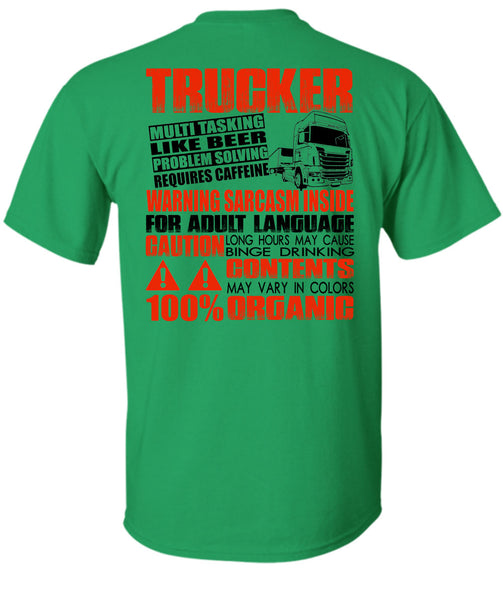 Trucker Multitasking Like Beer T Shirt, Adult Language T Shirt