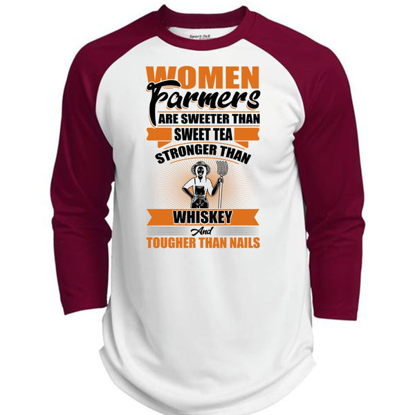 Women Farmers Are Sweeter T Shirt, I Love Farming T Shirt, Awesome T-Shirts  (Polyester Game Baseball Jersey)