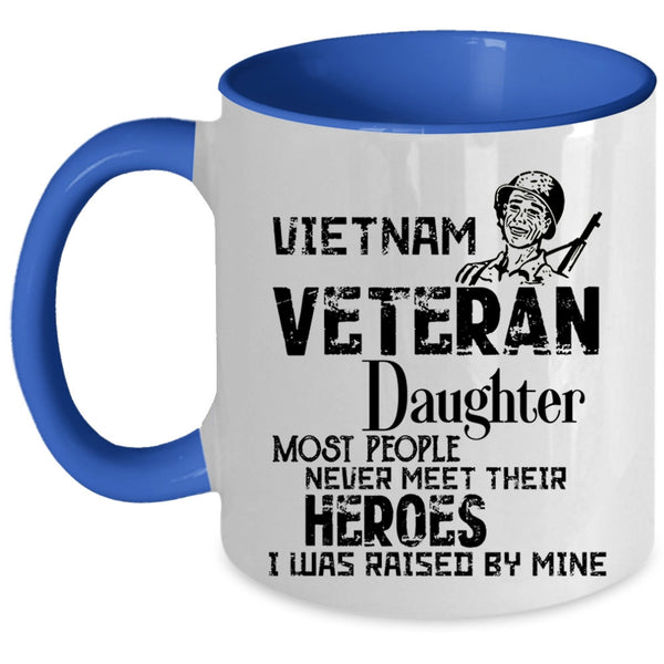 Cool Veteran's Daughter Coffee Mug, Vietnam Veteran Daughter Accent Mug