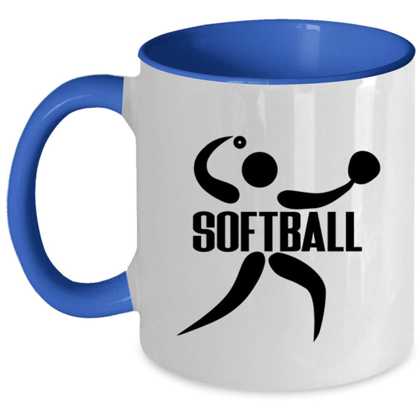 Funny Gift For Softball Player Coffee Mug, Softball Accent Mug