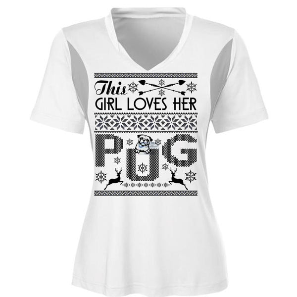 This Girl Loves Her Pug T Shirt, I Love My Dog T Shirt, Awesome T-Shirts