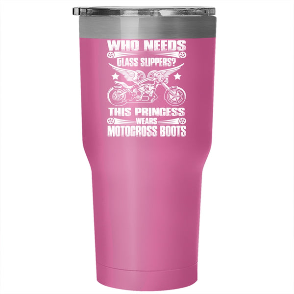 This Princess Wears Motocross Boots Tumbler 30 oz Stainless Steel, Awesome Motorcycles Travel Mug