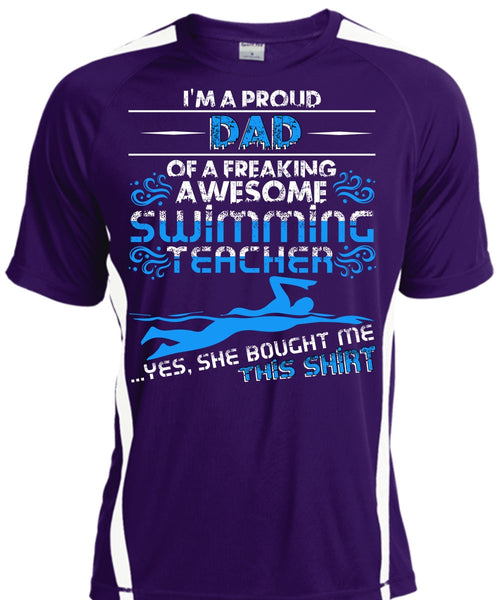 I'm A Proud Dad T Shirt, Swimming Teacher T Shirt, Cool Shirt