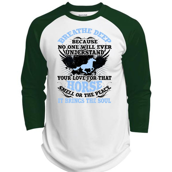 Horse Smell Or The Peace T Shirt, I Love Equestrian T Shirt, Awesome T-Shirts  (Polyester Game Baseball Jersey)