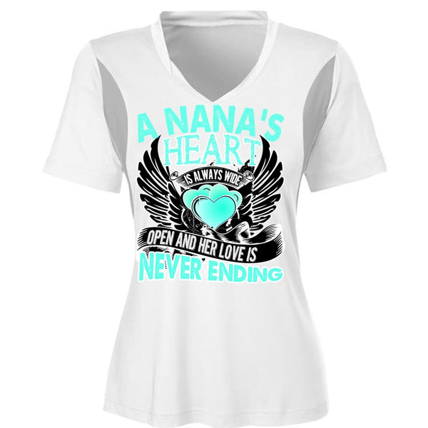 A Nana's Heart Is Always Wide T Shirt, I Love Nana T Shirt, Awesome T-Shirts