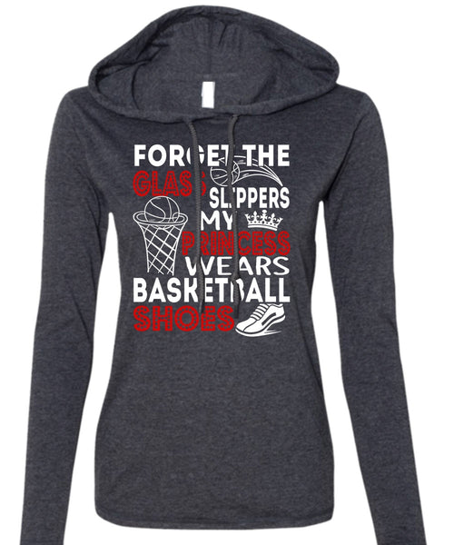 Wears Basketball Shoes T Shirt, Being A Basketball Coach T Shirt (Anvil Ladies Ringspun Hooded)
