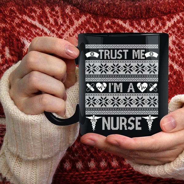 Trust Me I'm A Nurse Coffee Mug, Merry Little Christmas  Coffee Cup