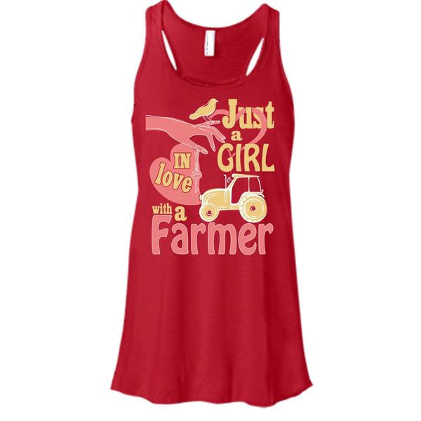 Just A Girl T Shirt, In Love With A Farmer T Shirt, Cool T Shirt