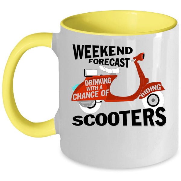 Chance Of Riding Scooters Coffee Mug, Weekend Drinking Accent Mug