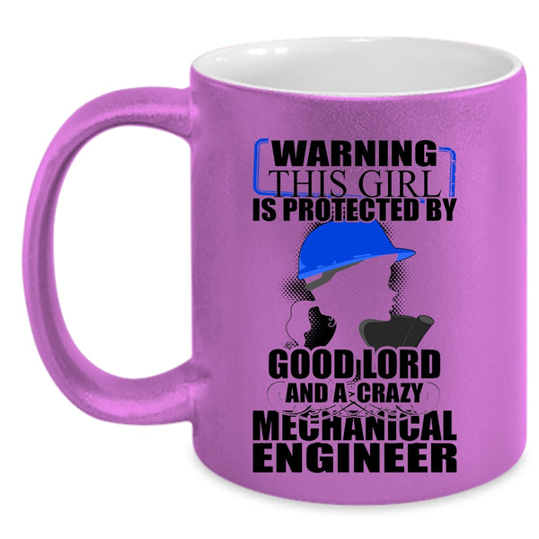 Couple Coffee Mug, This Girl Is Protected By A Mechanical Engineer Accent Mug