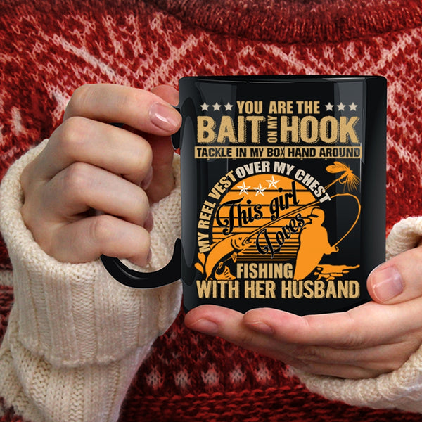 This Girl Loves Fishing With Her Husband Coffee Mug, Pretty Girls Coffee Cup