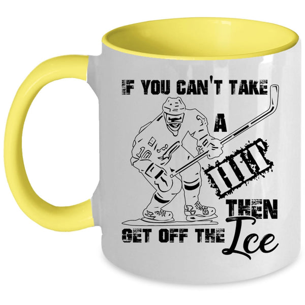 Funny Hockey Player Coffee Mug, Cool Ice Hockey Accent Mug